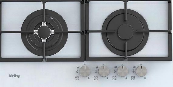 Газовая стеклянная варочная панель Korting HGG 6722 CTW