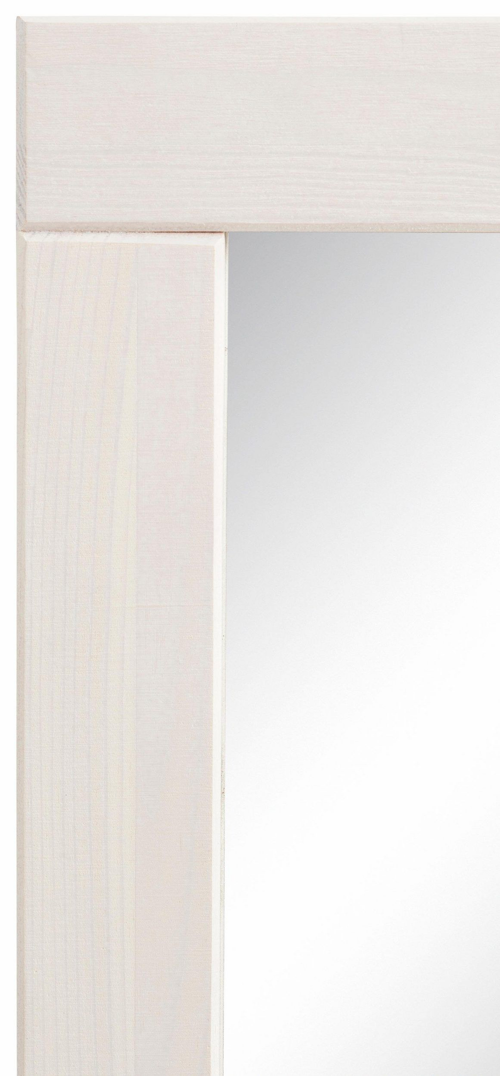 Зеркало настенное 60х50, Джосси, прямоугольное, для ванной, спальни, прихожей, в деревянной раме, белый, Dipriz