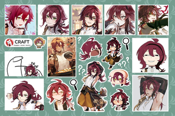 Стикерлист "Геншин импакт -  Хэйдзо"