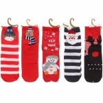 Носки женские «Новогодние приключения «, микс 4 цвета, р-р 36-39 (крючок, пакет, стикер)