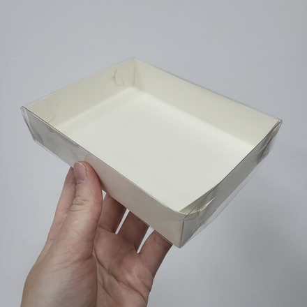 Коробка 14*11*3 см Белая (ровный край)