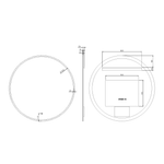 Зеркало круглое Armadi Art Modern D100см 545-100-CR подсветка, диммер, антизапотевание, CROME