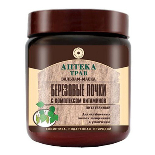 Бальзам-маска для тонких и ослабленных волос Фабрика красоты Березовые почки с комплексом Витаминов A, E, F 500мл