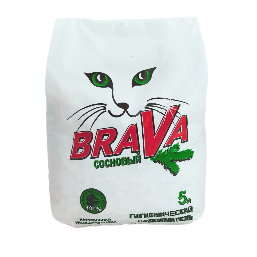 Brava наполнитель сосновый для кошек