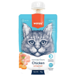 Wanpy Cat Лакомство для кошек Мясной мусс из курицы и моркови 90гр.