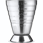 Джиггер «Пробар» с делениями;сталь нерж.;75мл;D=52,H=75мм;серебрист. (Цвет: серебристый)