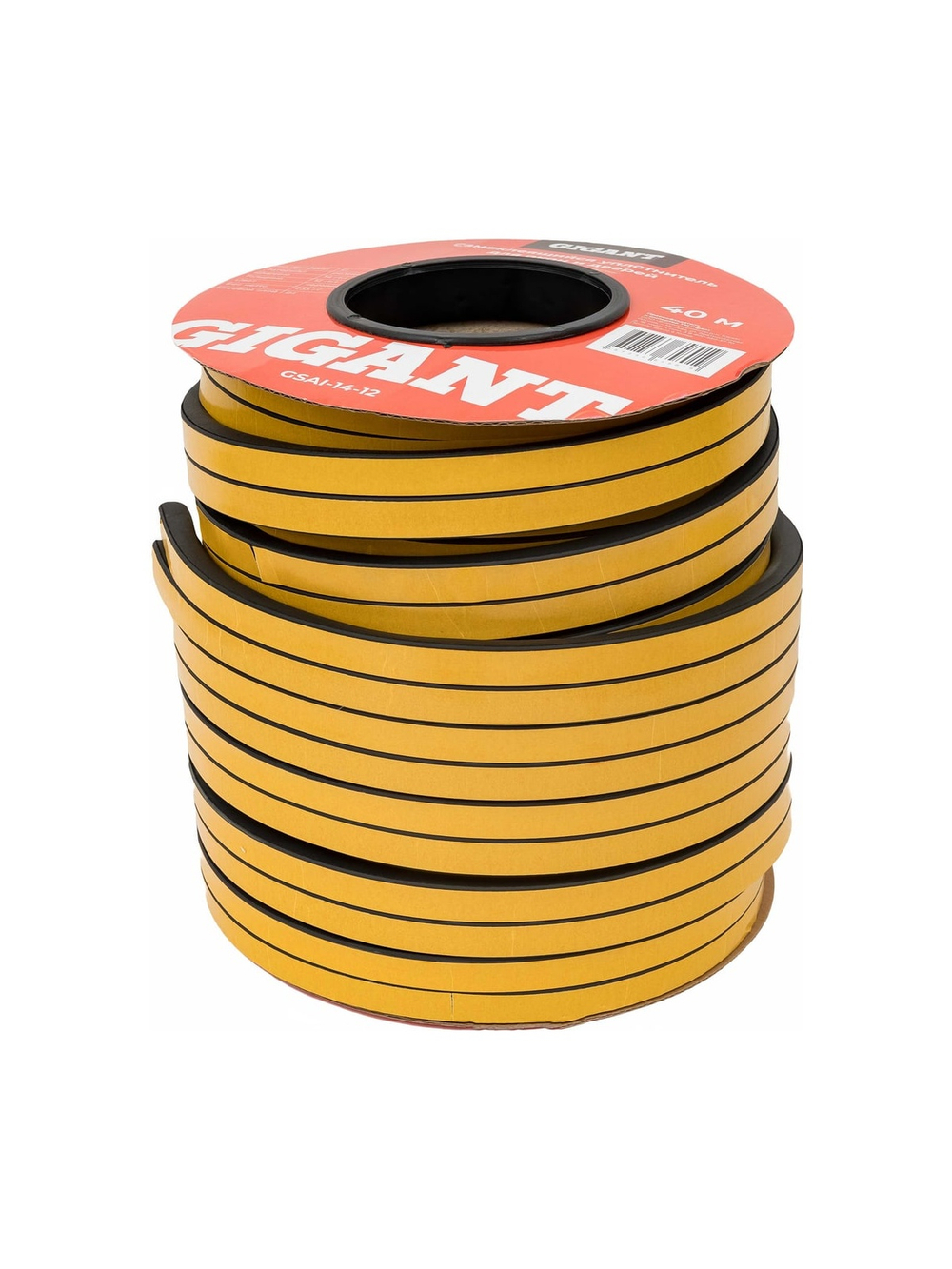 Самоклеящийся уплотнитель Gigant D40 14х12 мм черный GSAI-14-12