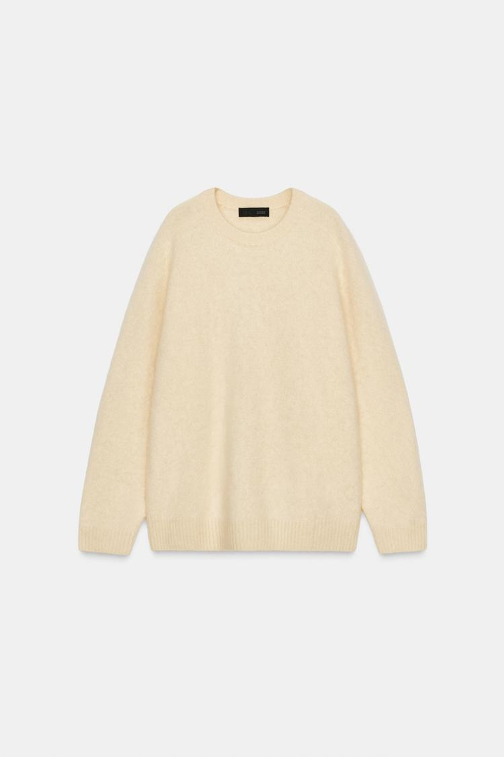 ZARA СВИТЕР ИЗ ШЕРСТИ И КАШЕМИРА, СВЕТЛО-ЖЕЛТЫЙ