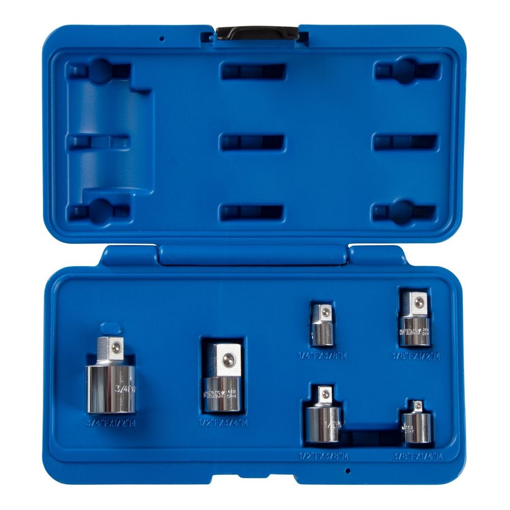 KING TONY (78106) Набор переходников 1/4", 3/8", 1/2", 3/4", 6 предметов, кейс