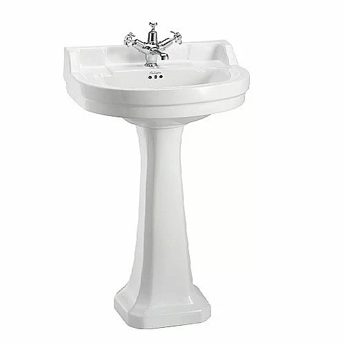 Раковина на пьедестале Burlington Edwardian 56 B6 1TH-P1 белая