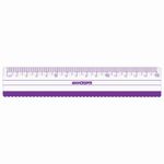 Набор чертежный малый ЮНЛАНДИЯ "ГЕОМЕТРИЯ" (линейка 15 см, 2 треугольника, транспортир), фиолетовая шкала, 210739