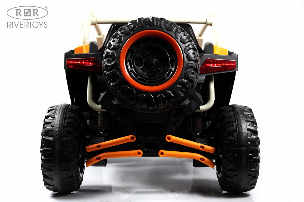 Детский электромобиль RiverToys E001EE оранжевый