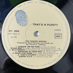 Винтажная виниловая пластинка LP The Pointer Sisters That's A Plenty (Франция 1974)