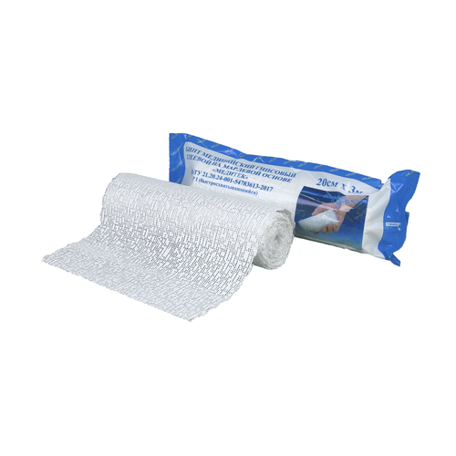 Бинт гипсовый медицинский быстросхватывающийся 20×3 м