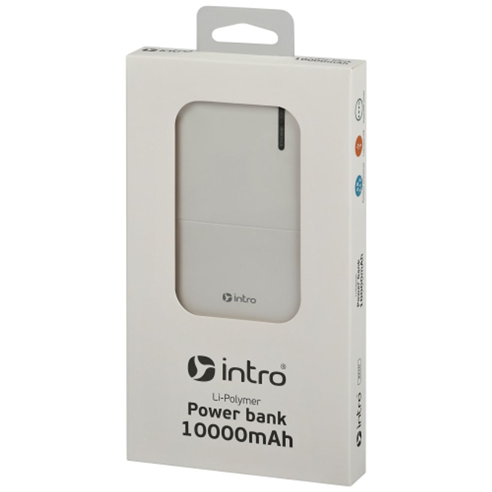 Power bank портативное зарядное устройство Intro ZX10 10000mAh белый