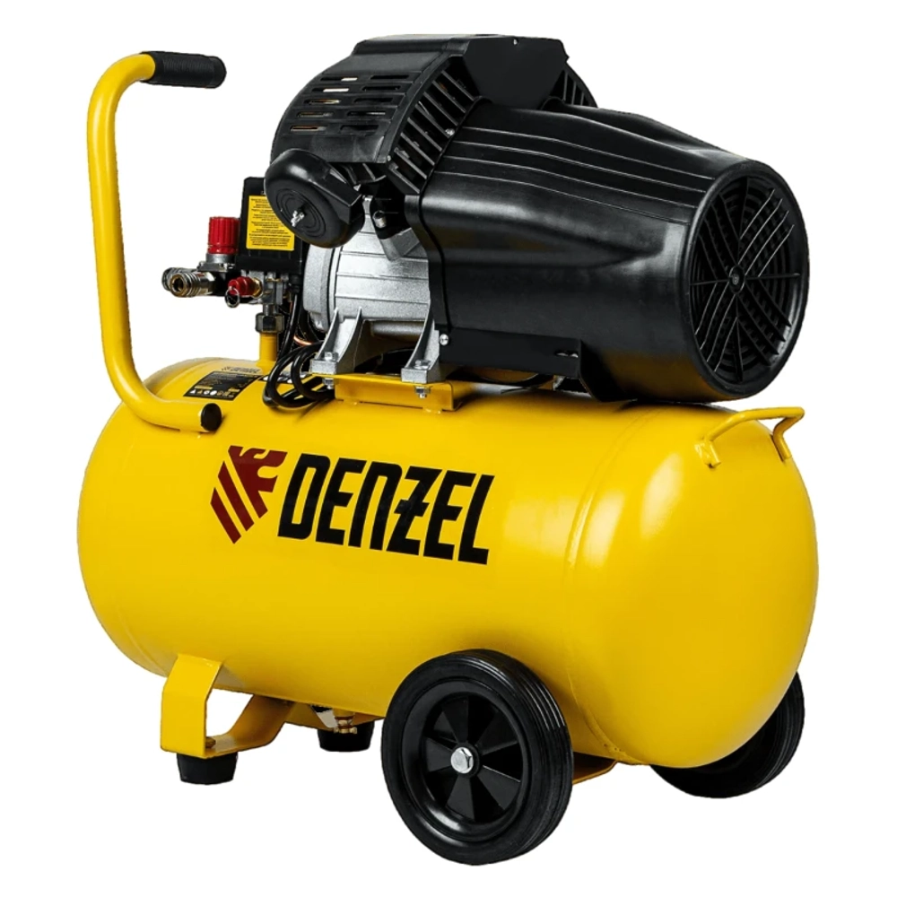 DENZEL DCV2200/50 компрессор воздушный 2.2 квт, прямой привод, 50 литров, 380 л/мин 58167