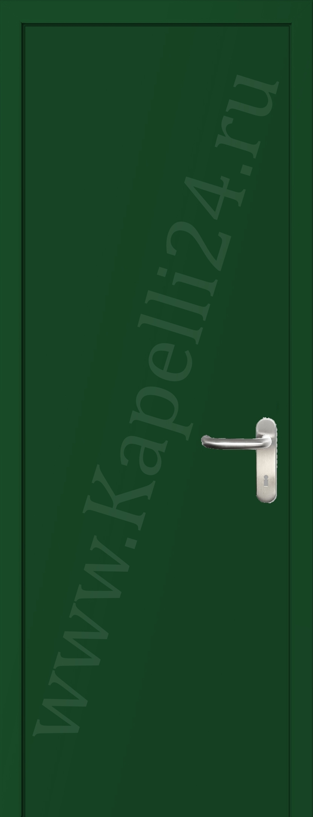 Дверь влагостойкая пластиковая KAPELLI multicolor ДГ RAL 6035 Перламутрово-зеленый + коробка