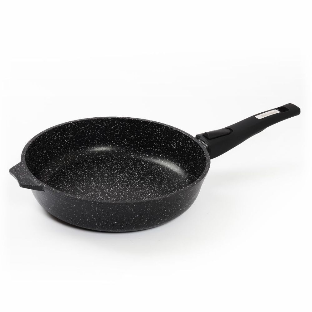 Сковорода алюминий, 24 см, антиприг, Мечта, Гранит black Induction Pro, 024802И, съем руч, индукц