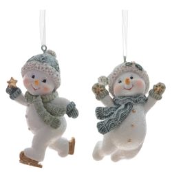 GAEM Изделие декоративное подвесное "Снеговик", L5 W4 H7,5 см, 2в.