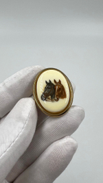 Накладка на пуговицу Лошади NONY