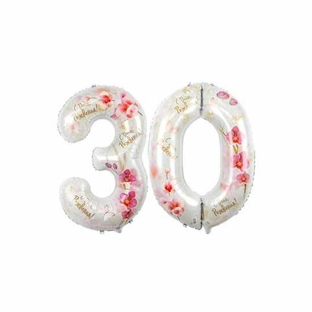 Шары-цифры 30 Орхидеи, 102 см