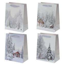 GAEM Пакет подарочный (бумага, плотность 210г/м2, блок микс 12шт), L18 W10 H23 см, 4в.