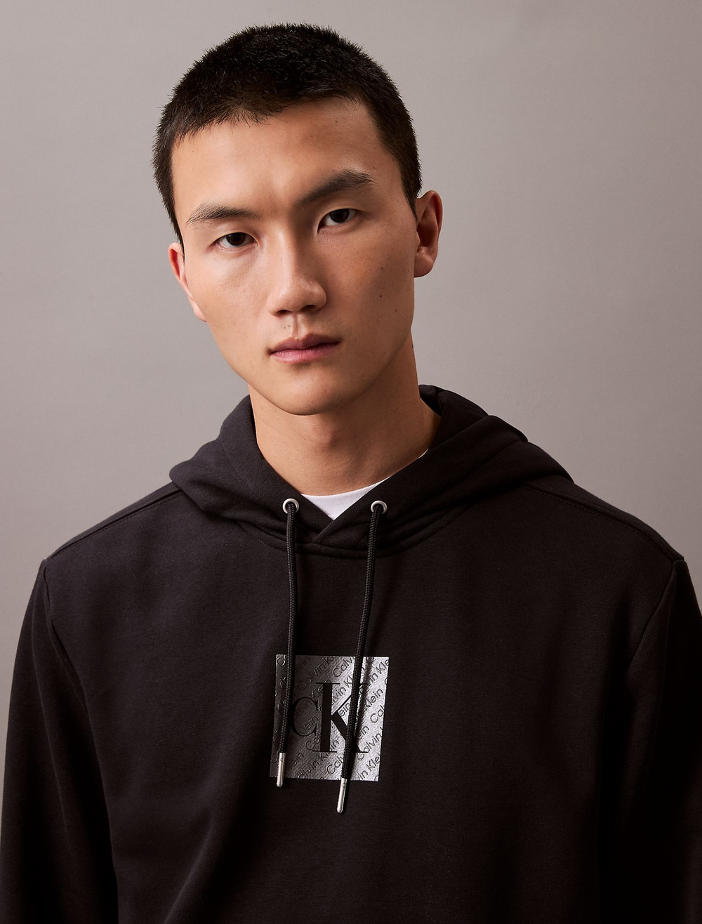Худи Calvin Klein Fleece Metallic Archive Logo Black Beauty