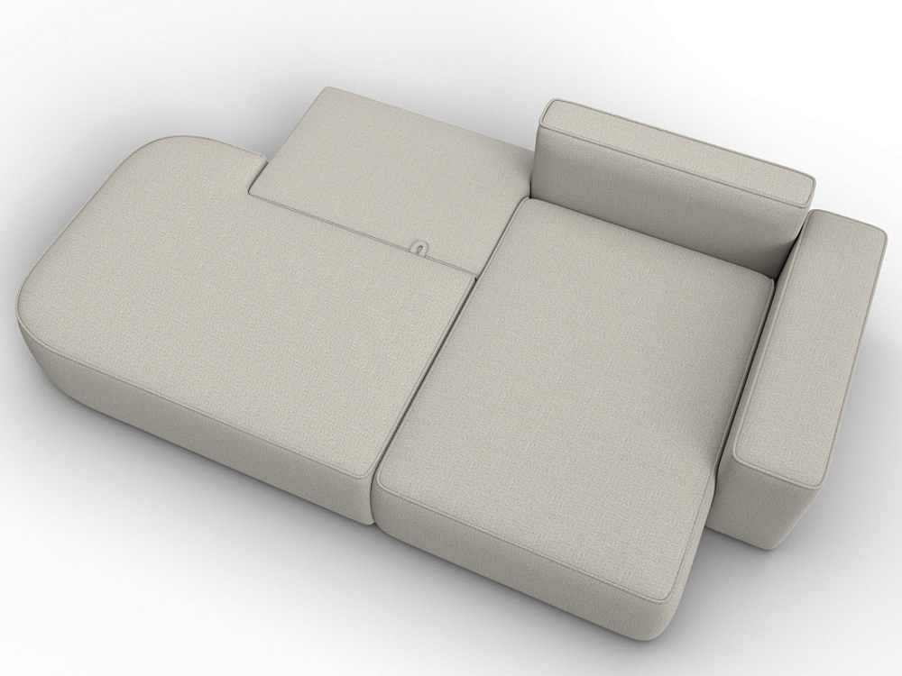 Диван угловой Лига-065 угол правый РОГОЖКА Амур 02 бежевый