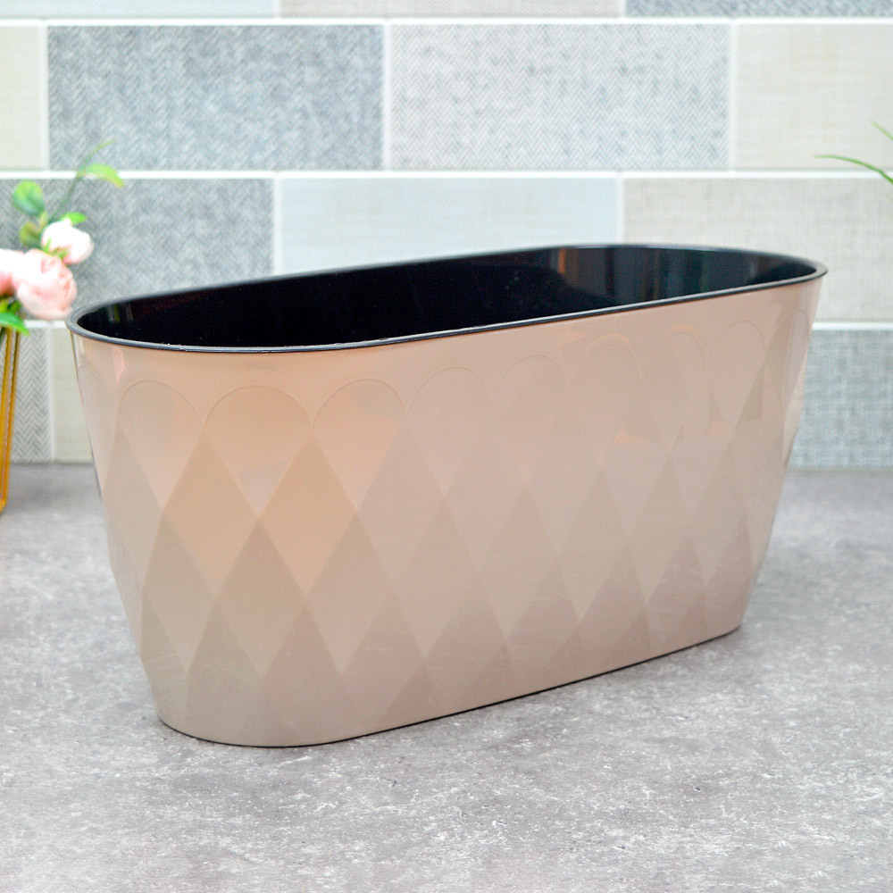 Горшок цветочный Laurel 5л 354*152*150мм с дренажной вставкой (бежевый)