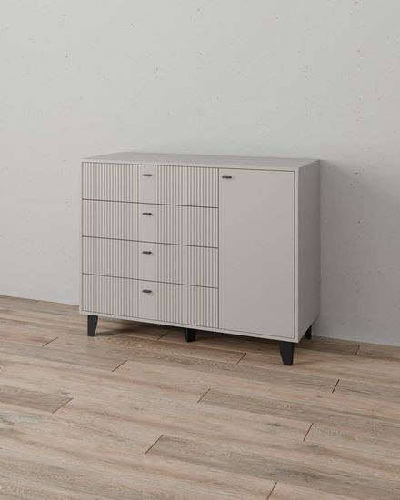 Комод КАТРИН-13 кашемир / МДФ сантьяго софт