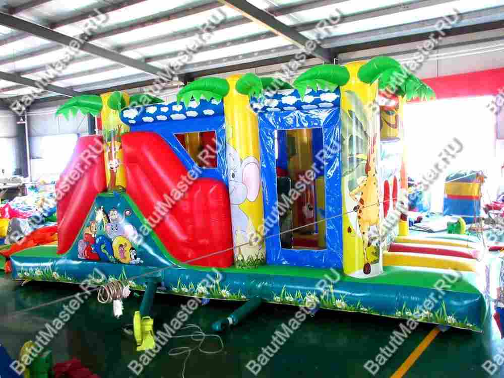 Надувной батут "Джунгли" 8*3*3 м