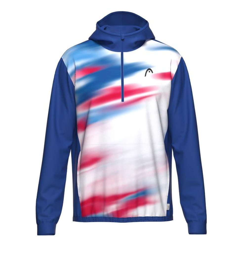 Мужская теннисная кофта Head Topspin - white/royal/red