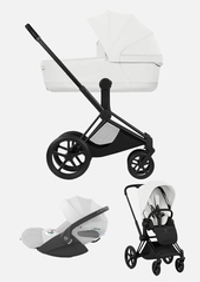 Cybex Priam 5 Style, в цвете Off White (шасси Matt Black) + автокресло Cybex Cloud T Plus