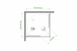 Душевой уголок Royal Bath RB75HPD-T-BL 75х75 прозрачный