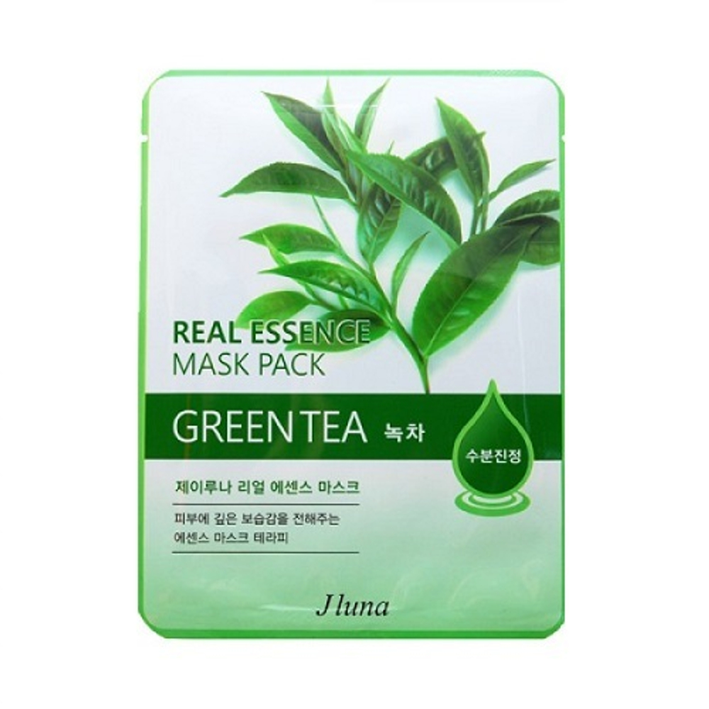 Маска тканевая с зеленым чаем Juno Real Essence Mask Pack Green Tea