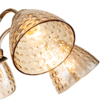 Подвесной светильник 5х40Вт E27, металл/стекло, золото