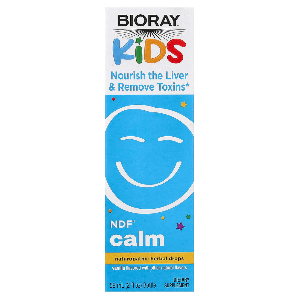 Bioray, Kids, NDF® Calm, детская успокоительная добавка, со вкусом ванили, 60 мл (2 жидк. унции)