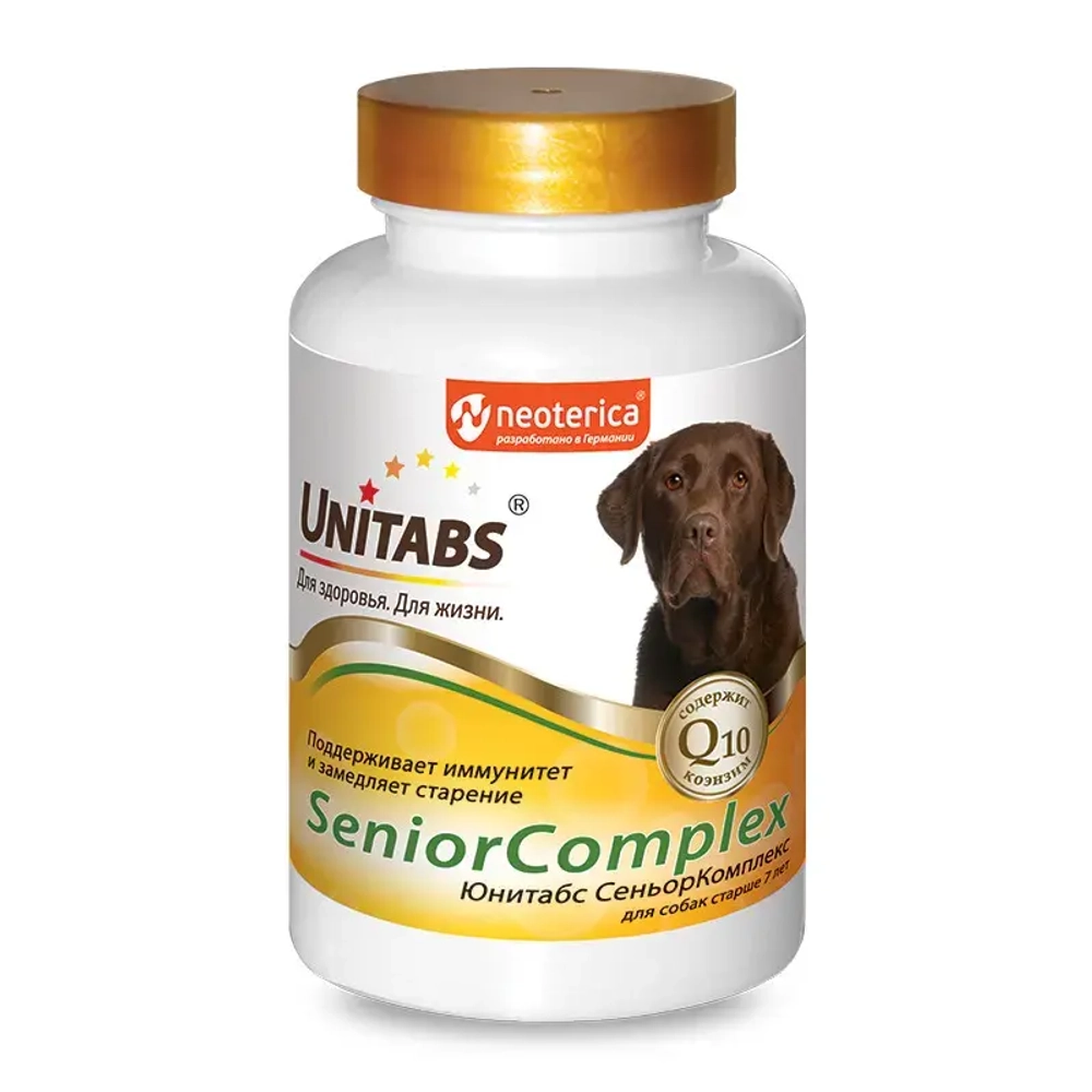 Unitabs seniorcomplex с q10 для собак - 100 табл.