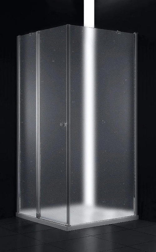 Душевой уголок Cezares Elena 90x90 L ELENA-W-A-12-90-P-Cr-L профиль Хром стекло текстурное