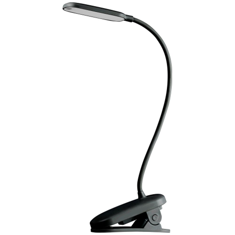 Настольный светильник ЭРА NLED-525-6W-BK светодиодный аккумуляторный на прищепке черный