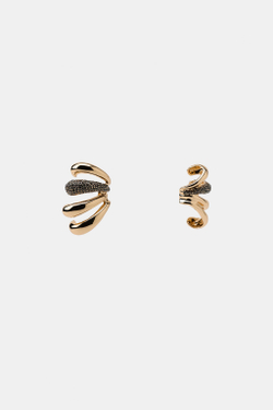 ZARA БЛЕСТЯЩИЕ СЕРЬГИ-КАФФЫ, ЗОЛОТИСТЫЙ