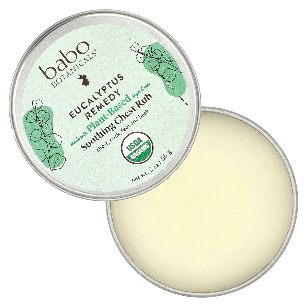 Babo Botanicals, Eucalyptus Remedy, разглаживающее средство для груди, 56 г (2 унции)
