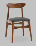 Стул Вудсимпл каркас дерево цвет темный орех экокожа черный