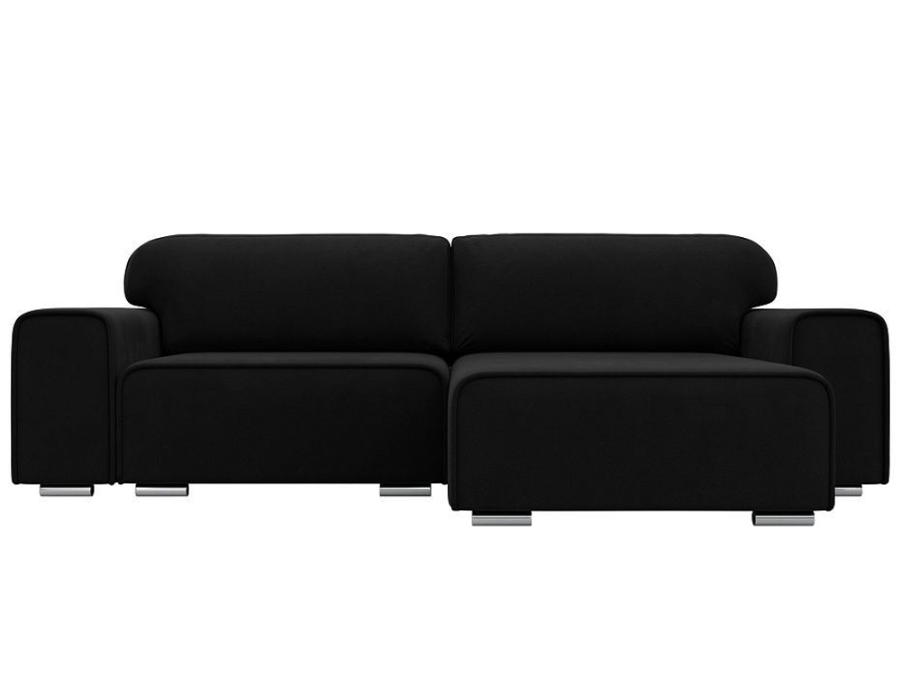 Диван угловой Лига-029 МИКРОВЕЛЬВЕТ Черный