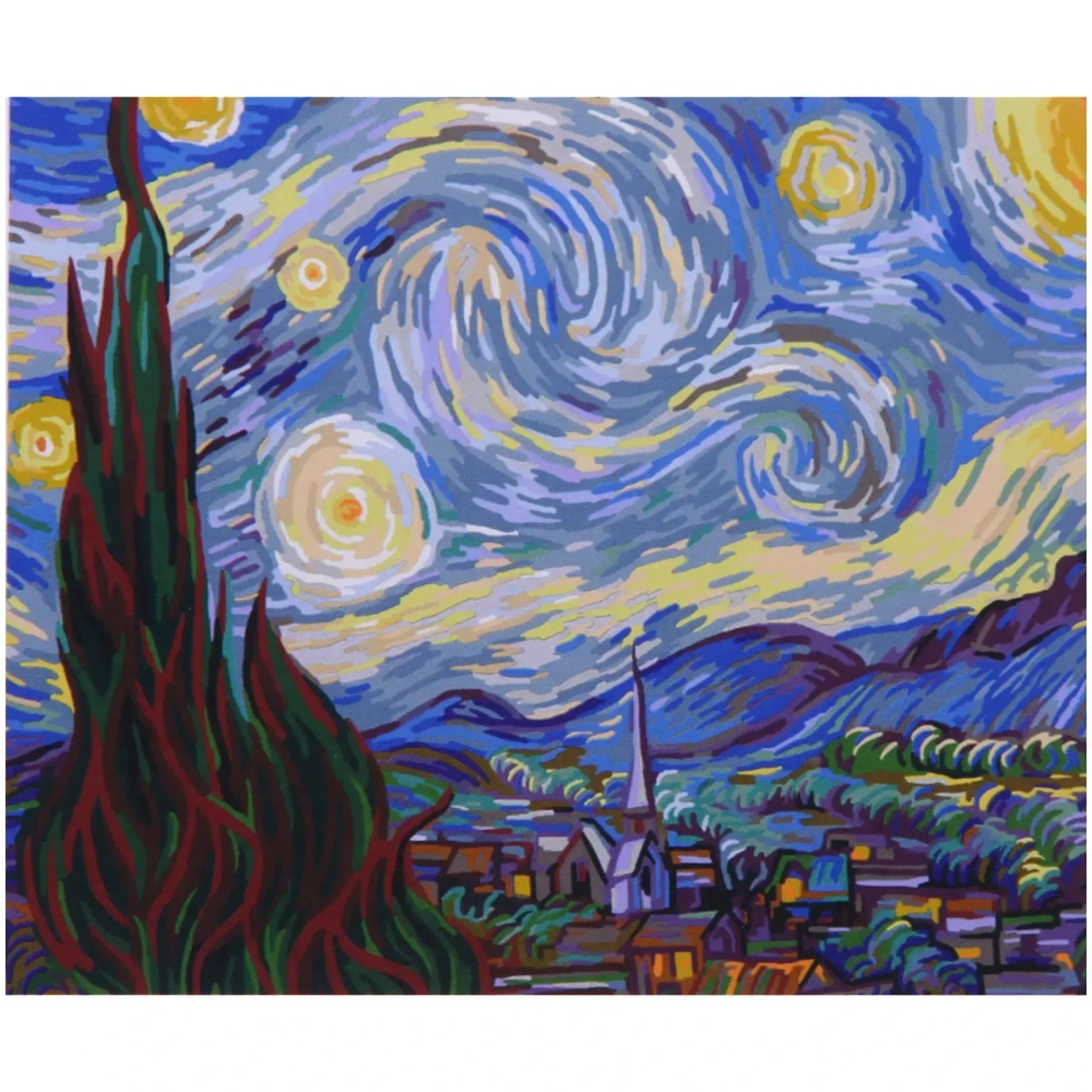 Алмазная мозаика на подрамнике с полным заполнением»МИР ЯРКИХ КРАСОК», репродукция, 40*50см