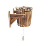 Обливное устройство из липы с клапаном "Водопад"20 л с нерж. вставкой Добрыня