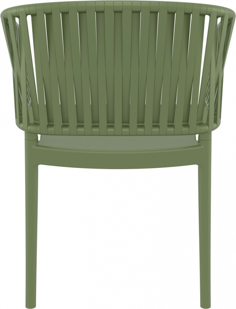 Кресло пластиковое с подушкой Siesta Contract Portofino, оливковый, светло-коричневый