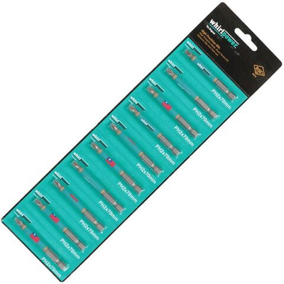 Набор бит Whirlpower, Ph2, 70 мм, 10 шт, PSC 262, ин уп