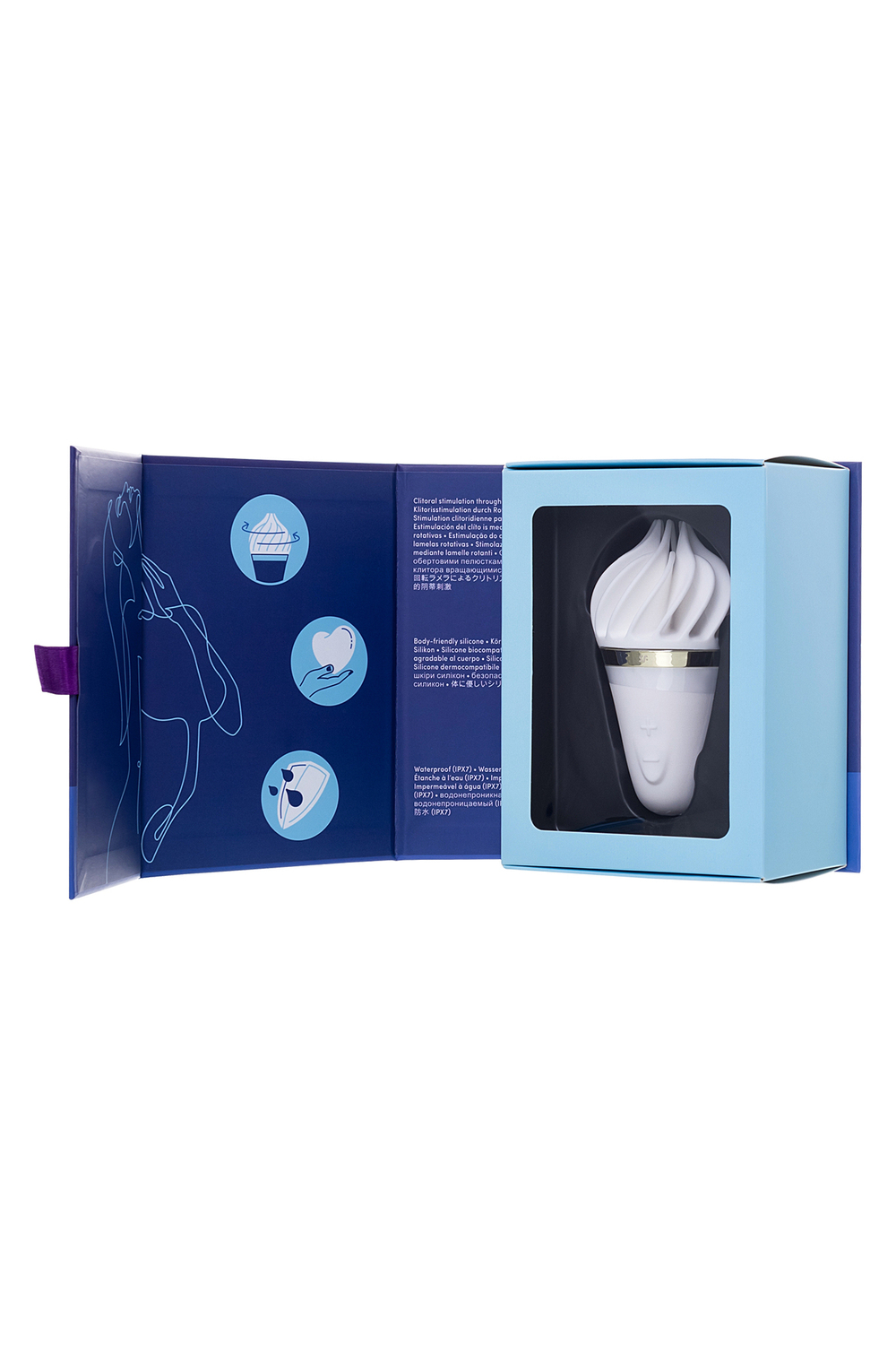 Вибромассажер Satisfyer layons Sweet Treat, силикон, белый, 10,4 см.