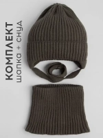 Шапка со снудом для девочки на осень